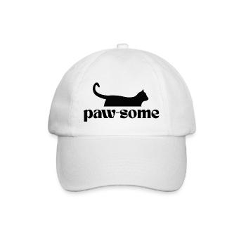 Paw-Some ! T-shirt pour tous les fans de chats - Casquette classique - blanc/blanc - Devant