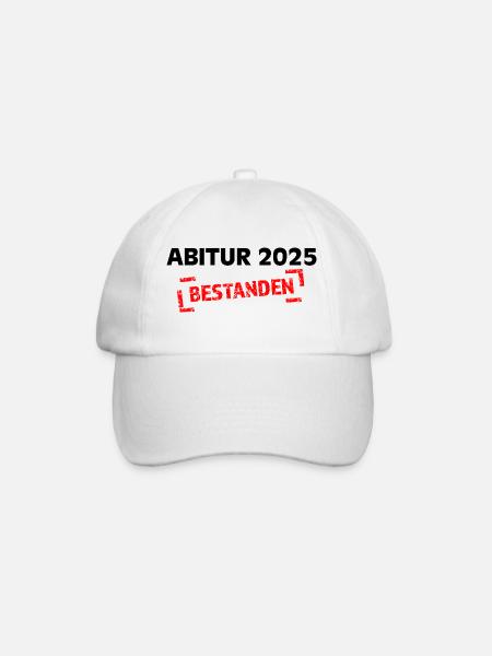 Abitur 2025 bestanden - Baseballkappe - Weiß/Weiß