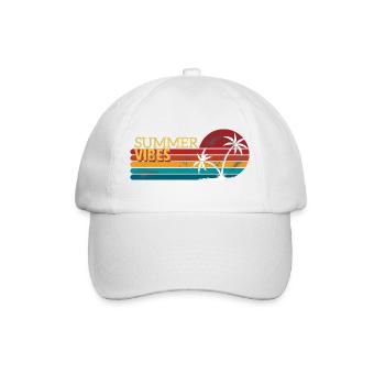 Vintage Couchers de soleil d’été Design - Casquette classique - blanc/blanc - Devant