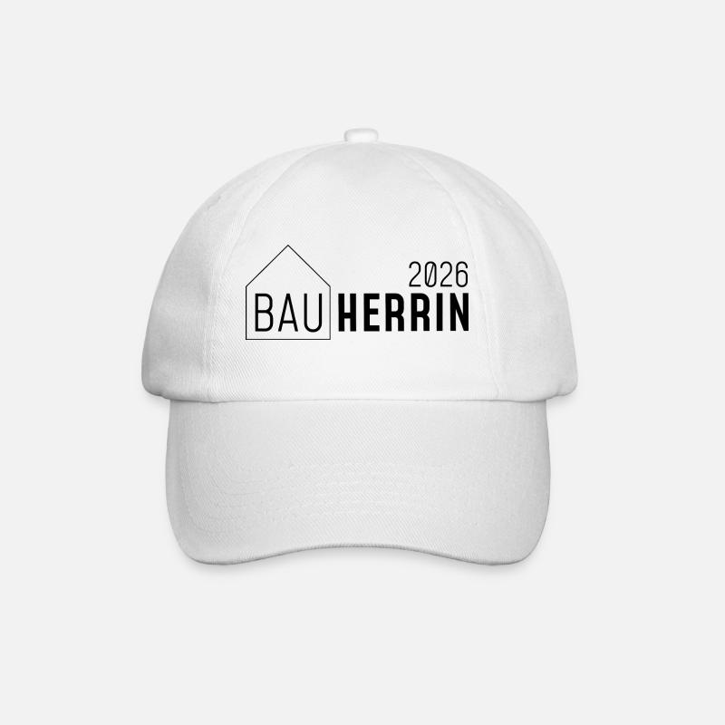 Bauherrin 2026 mit Haus - Baseballkappe - Weiß/Weiß
