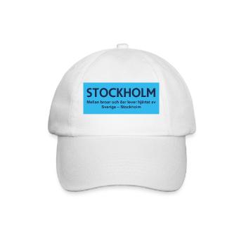 Stockholmer Brücken- und Inseldesign - Baseballkappe - Weiß/Weiß - Vorne
