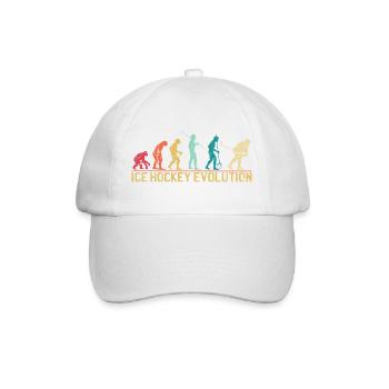 Hockey Evolution Silhouette Design - Baseballkappe - Weiß/Weiß - Vorne