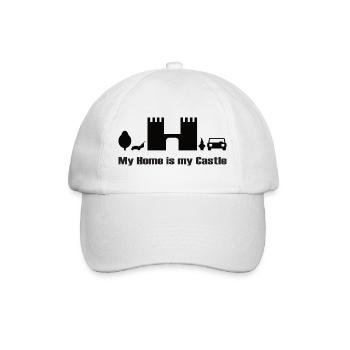 my home is my castle Design, black - Baseball Cap - white/white - Front