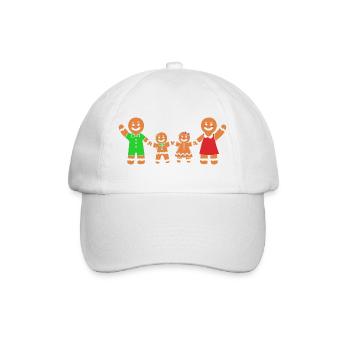 Lebkuchen Weihnachten Lebkuchenmann Gingerbread - Baseballkappe - Weiß/Weiß - Vorne