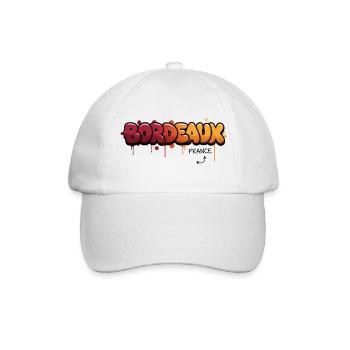 Bordeaux graffiti city logo - Baseball Cap - white/white - Front