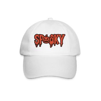 Spooky Halloween Pumpkin & Ghost - Baseball Cap - white/white - Front