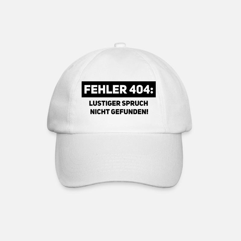 Mistake 404 – Funny Computer Scientist Saying - Baseball Cap - white/white