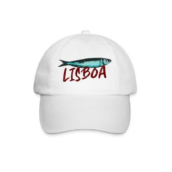 Sardine Lisbon illustration Portugal in summer - Baseball Cap - white/white - Front