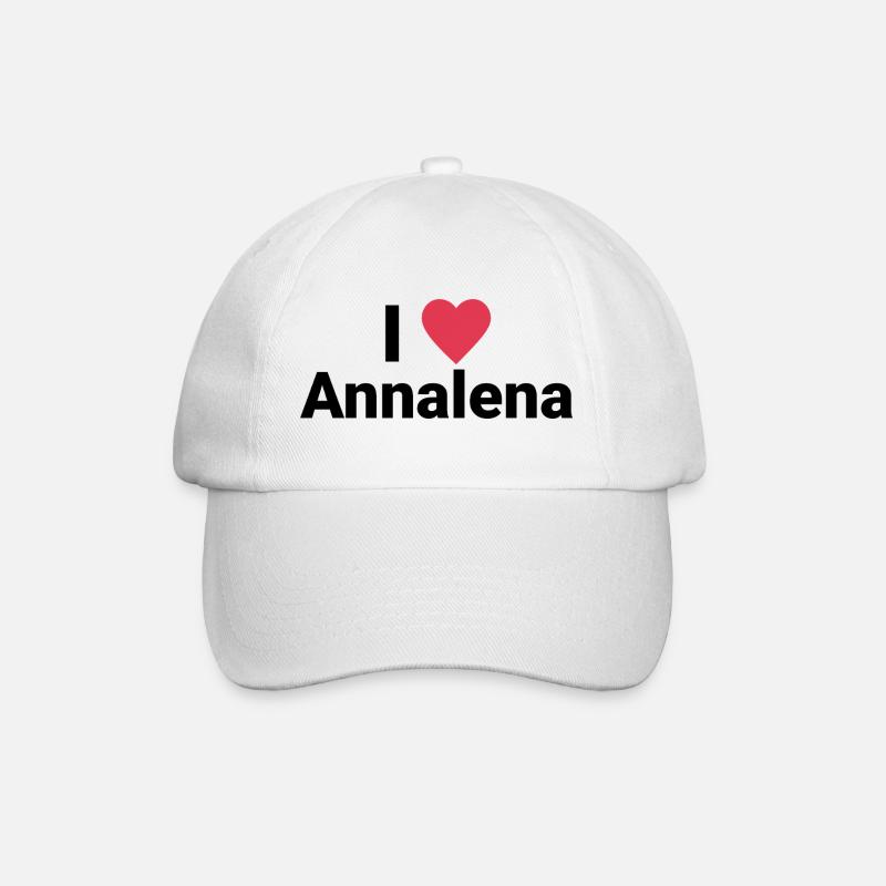 I LOVE ANNALENA - Baseballkappe - Weiß/Weiß