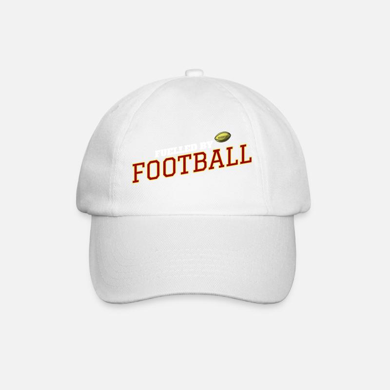Angetrieben von Fußball-Design - Baseballkappe - Weiß/Weiß