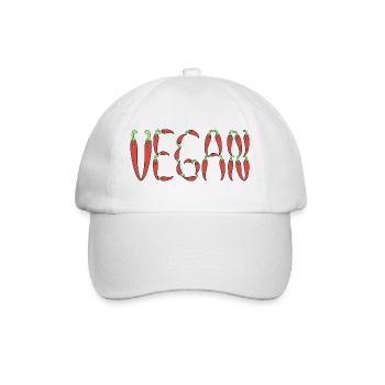 Vegan chilli - Baseball Cap - white/white - Front