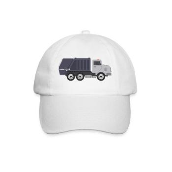 Camion à ordures - Casquette classique - blanc/blanc - Devant