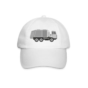 Camion à ordures - Casquette classique - blanc/blanc - Devant
