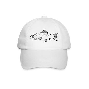 Fish Trout Angler T-shirt Gift Angler - Baseball Cap - white/white - Front