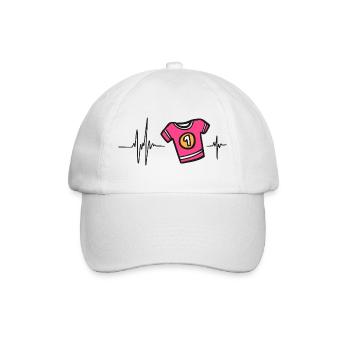 Sport Passion | Rythme Cœur Maillot Numéro 1 - Casquette classique - blanc/blanc - Devant