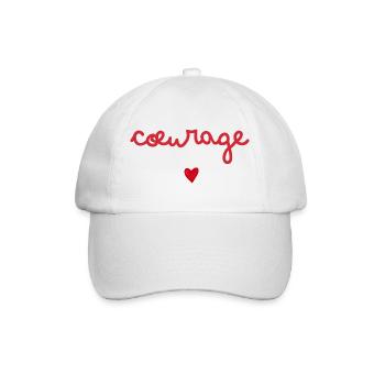 Mut-Geschenk-Idee - Baseballkappe - Weiß/Weiß - Vorne
