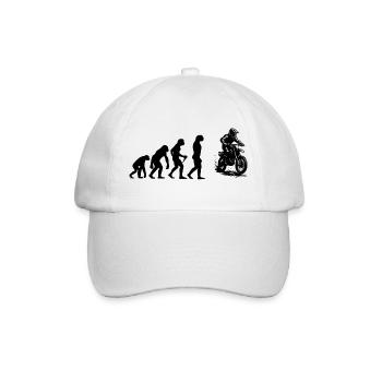 Klassisches Motocross Motiv - Baseballkappe - Weiß/Weiß - Vorne