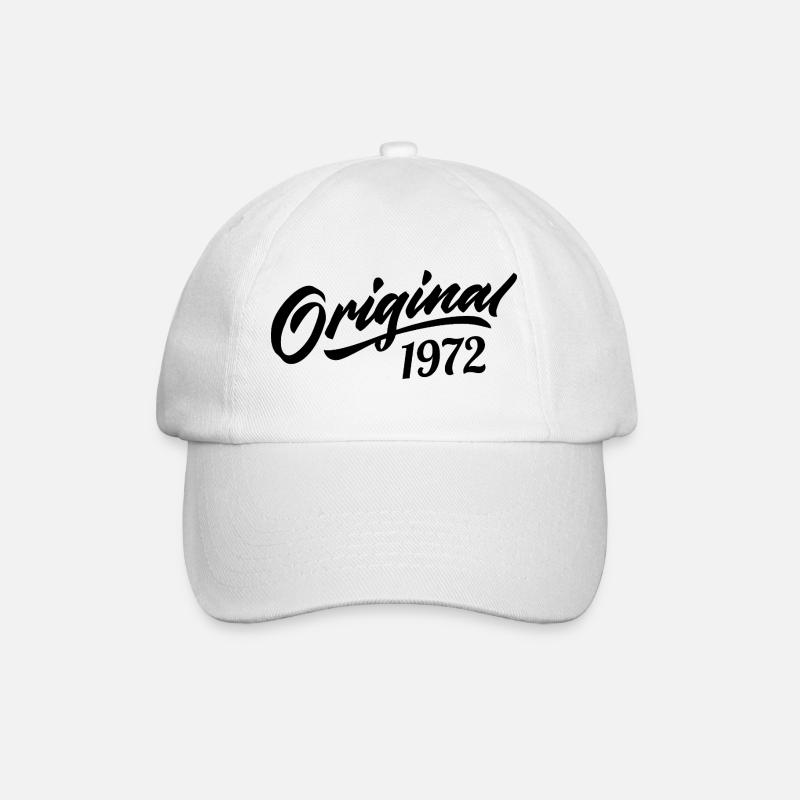 Vintage 1972 Jubiläum 1972 Original 1972 - Baseballkappe - Weiß/Weiß