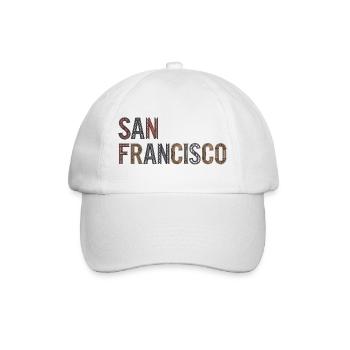 Typographie de San Francisco avec architecture urbaine - Casquette classique - blanc/blanc - Devant