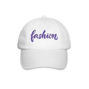 Fashion violet fashion lettering script trend - Baseball Cap - white/white - Front
