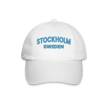 Stockholm Sweden Arc Typography - Baseball Cap - white/white - Front