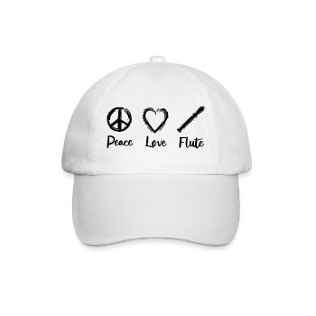 J’adore les flûtes - Casquette classique - blanc/blanc - Devant