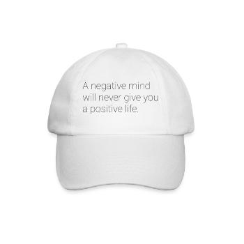 Dicton motivationnel anglais - Casquette classique - blanc/blanc - Devant