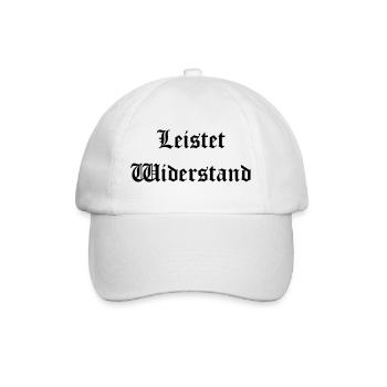 Leistet_wiederstand  - Baseballkappe - Weiß/Weiß - Vorne