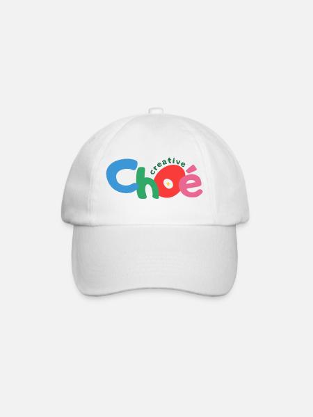 Choe Kreativtext - Baseballkappe - Weiß/Weiß