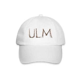 ULM lettering with twigs laid by the sparrow - Baseball Cap - white/white - Front