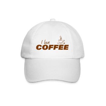 J’adore le café - Casquette classique - blanc/blanc - Devant