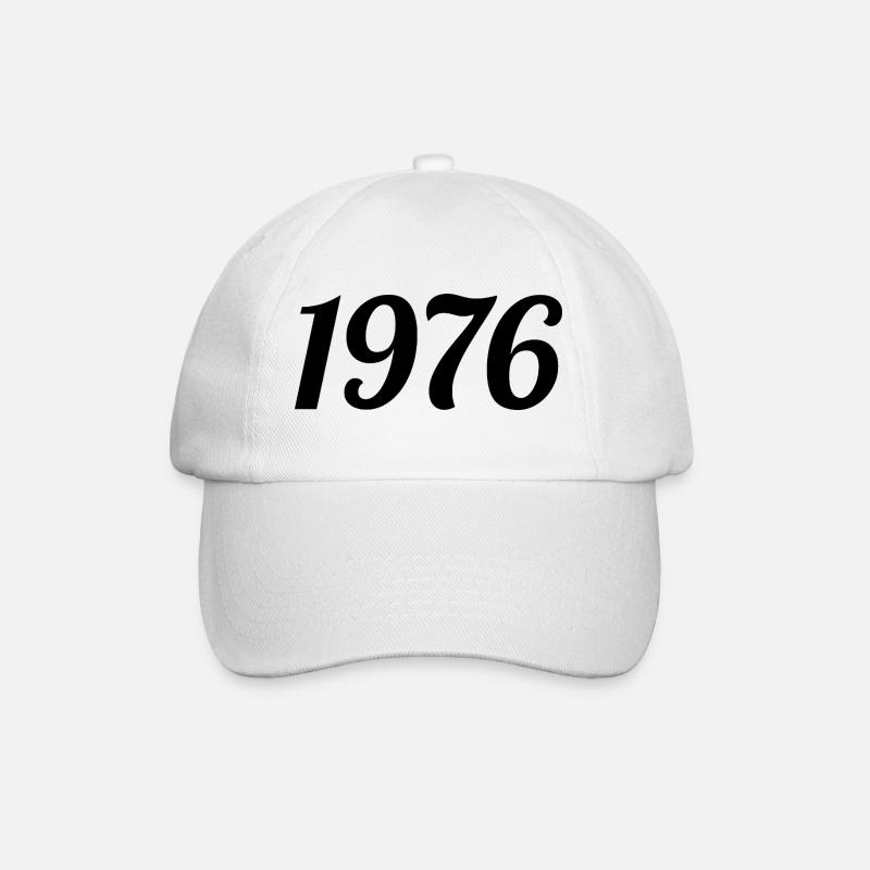 1976 Vintage 1976 Retro Geburtstag 1976 Geschenk - Baseballkappe - Weiß/Weiß
