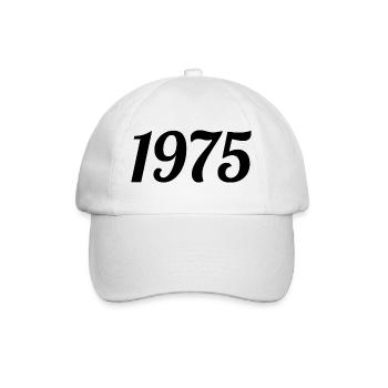 1975 Vintage 1975 Retro Birthday 1975 Gift - Baseball Cap - white/white - Front