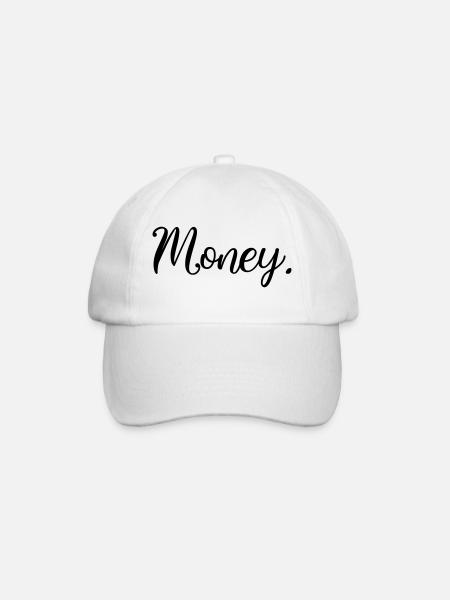 Money. Women's Men's Statement - Baseball Cap - white/white