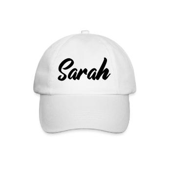sarah_name - Baseball Cap - white/white - Front
