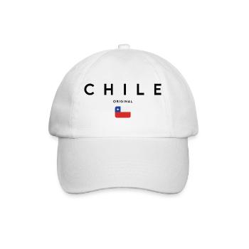 Chilenischer Stolz, minimalistisches, elegantes Design - Baseballkappe - Weiß/Weiß - Vorne