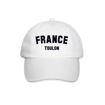 Toulon, France, France - Baseball Cap - white/white - Front