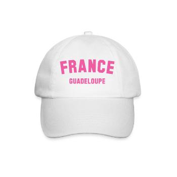 Guadeloupe France - Baseballkappe - Weiß/Weiß - Vorne