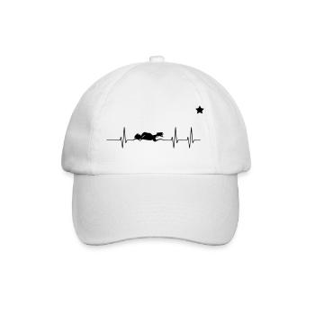 Cœur de vélo Devise - Casquette classique - blanc/blanc - Devant