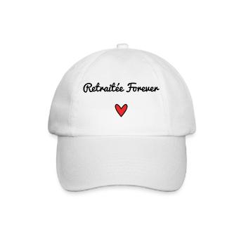 RETRAITEE. RETRAITE. BONNE RETRAITE. ANNIVERSAIRE. - Casquette classique - blanc/blanc - Devant