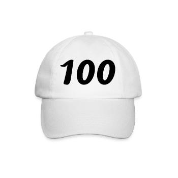 100. 100 JAHRE. 100-JÄHRIGES JUBILÄUM. GEBURTSTAG 100 - Baseballkappe - Weiß/Weiß - Vorne