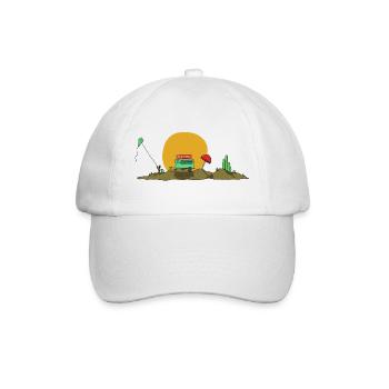 Sunny Summer Day Icecream Stand & Kite - Baseball Cap - white/white - Front