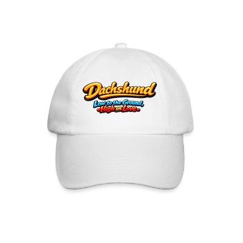 Teckel : Terrain bas, amour élevé - Casquette classique - blanc/blanc - Devant