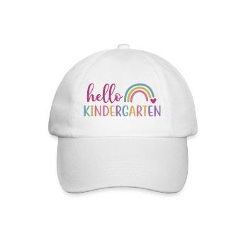 Hello Kindergarten - Back to School Design - Baseball Cap - white/white - Front