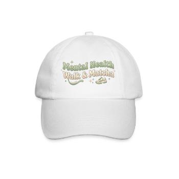 Matcha Walk Tee Spaziergang Trend Grüntee - Baseballkappe - Weiß/Weiß - Vorne