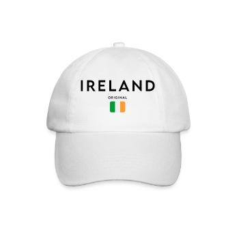 Flag of Ireland, elegant minimalist design - Baseball Cap - white/white - Front