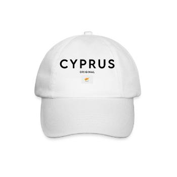 Drapeau chypriote, design minimaliste élégant - Casquette classique - blanc/blanc - Devant