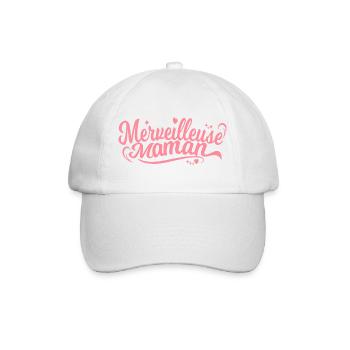 Merveilleuse Maman Cadeau Fête des Mères - Casquette classique - blanc/blanc - Devant