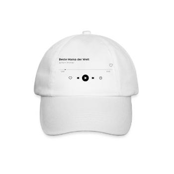 Mama Geschenk Personalisiert Foto Muttertag - Baseballkappe - Weiß/Weiß - Vorne