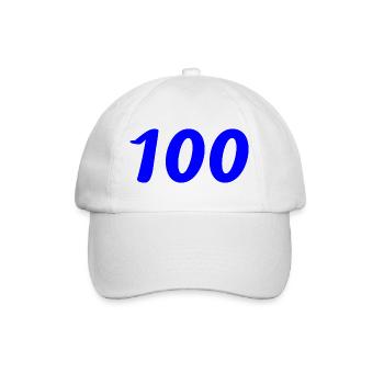 100. 100 ANS. 100e ANNIVERSAIRE. ANNIVERSAIRE 100  - Casquette classique - blanc/blanc - Devant